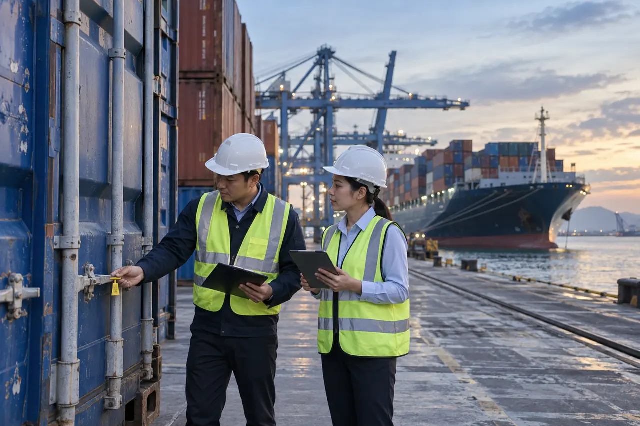 Container hàng hóa xuất nhập khẩu tại cảng